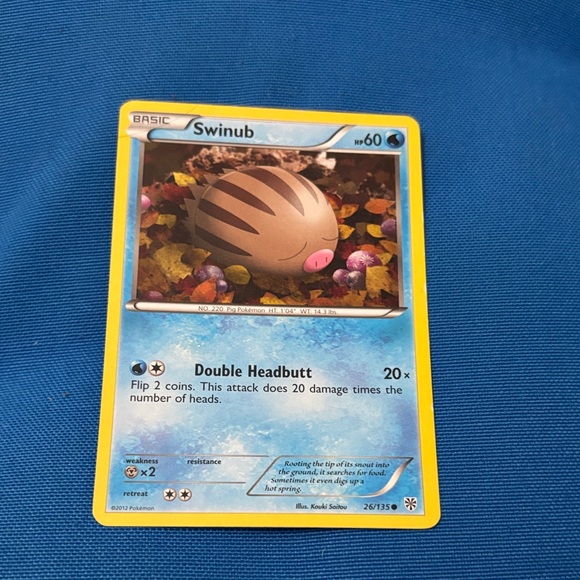 Pokmon Cards Swinub HP 60 2012 NWOTS Pokmon Cards Swinub HP 60 2012 NWOTS